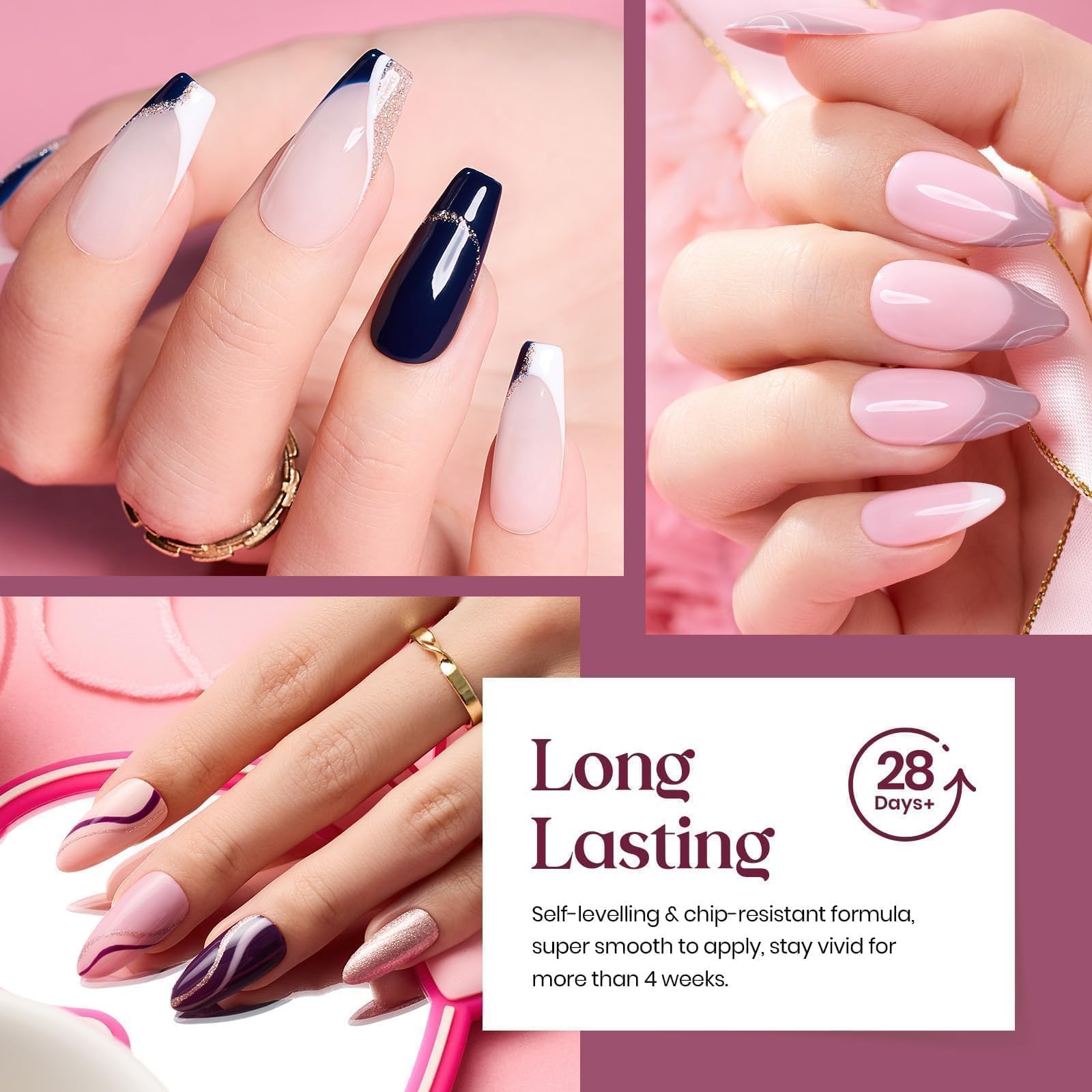 Beetles Gel Polish Set base coat provides smooth foundation for color.