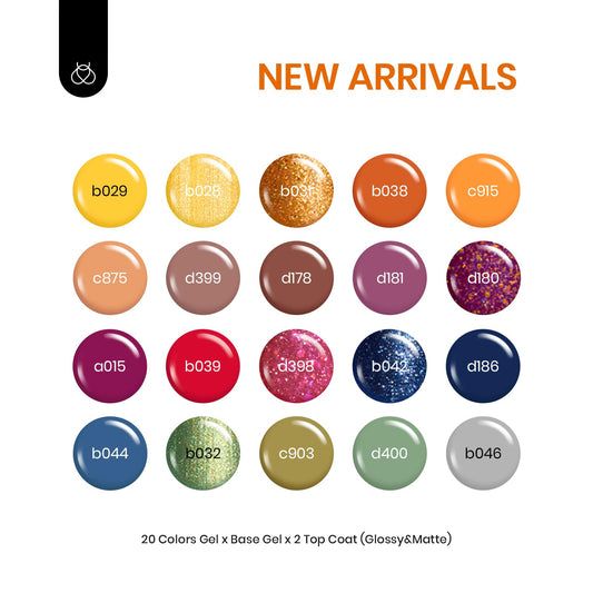 Beetles 20-color swatches featuring warm yellows, greens, and burgundies for chic manicures