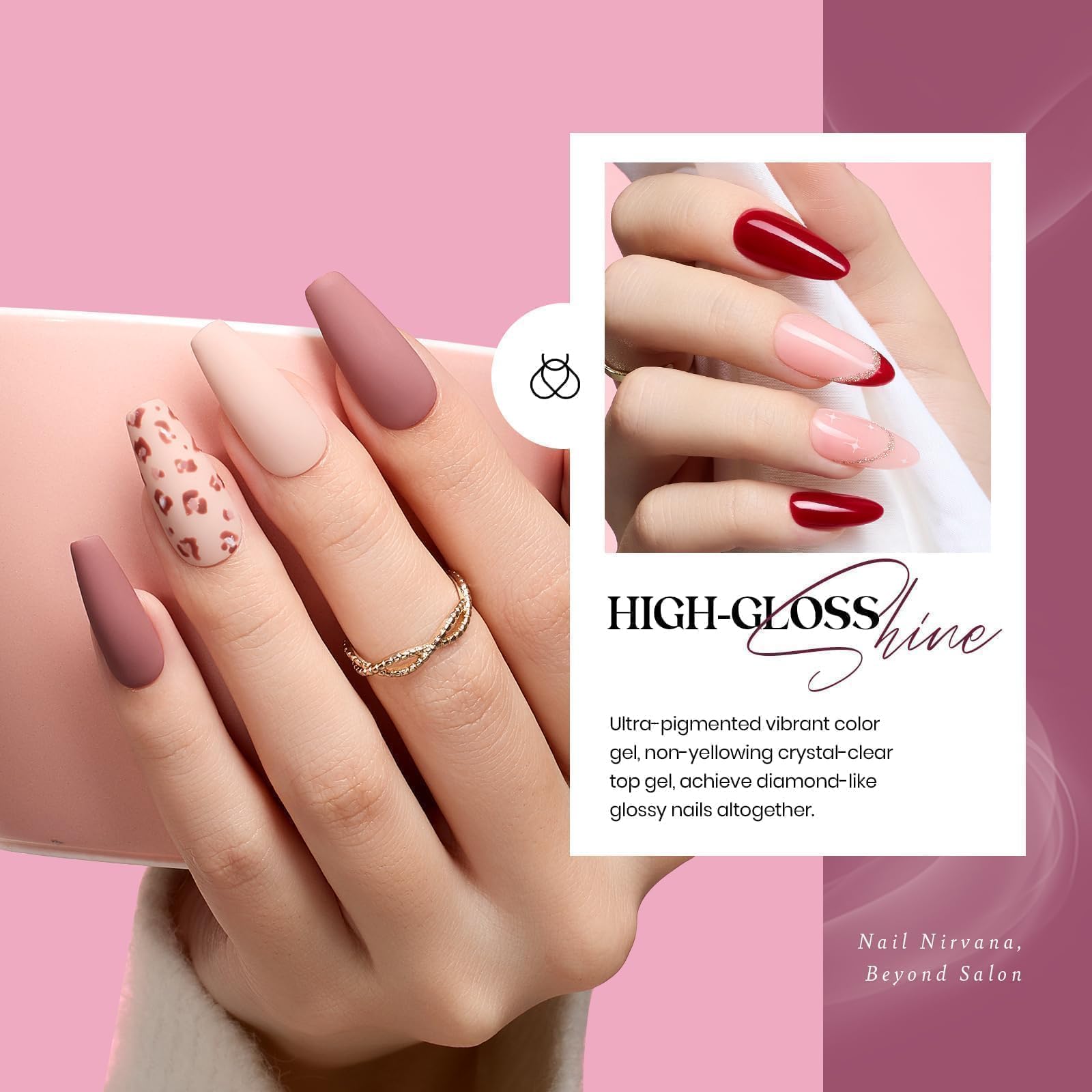 Beetles Gel Polish Set glossy top coat for a high-shine finish.