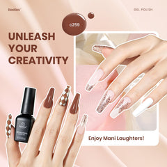 Beetles Gel Polish Set gold ginger bottle, smooth chic finish.