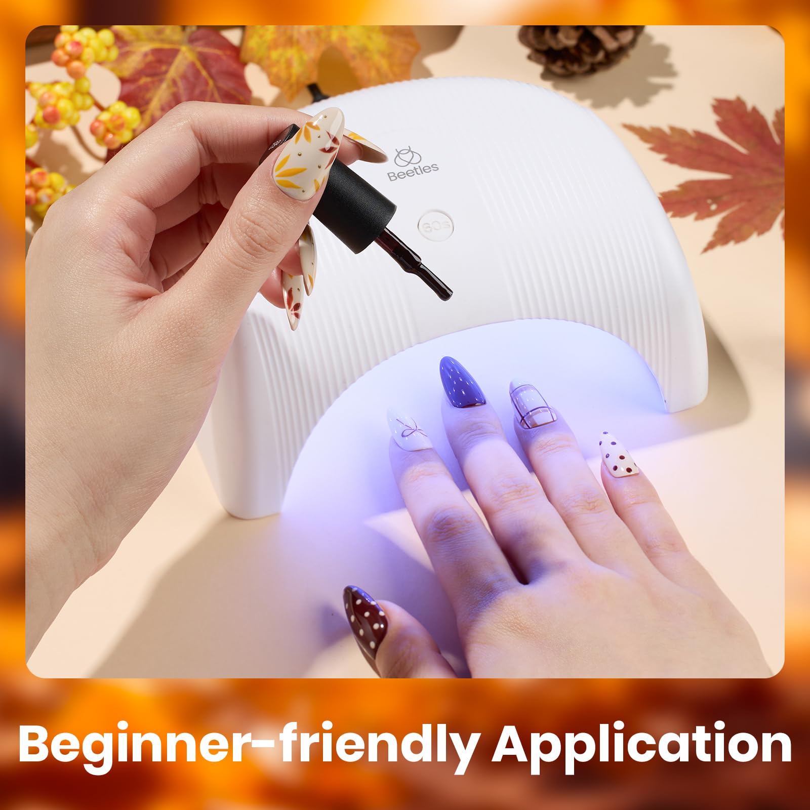 Beetles Gel Polish Waltz of Leaves holiday gift packaging