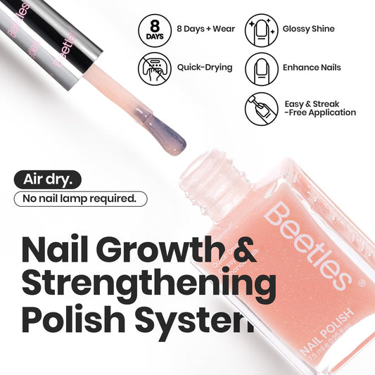 Beetles Gel Polish Set: shimmer nude collection for elegant nails