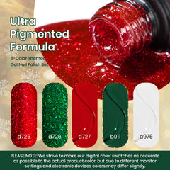 Beetles Gel Polish Stain Carol Glitter Red swatch with glittery shine