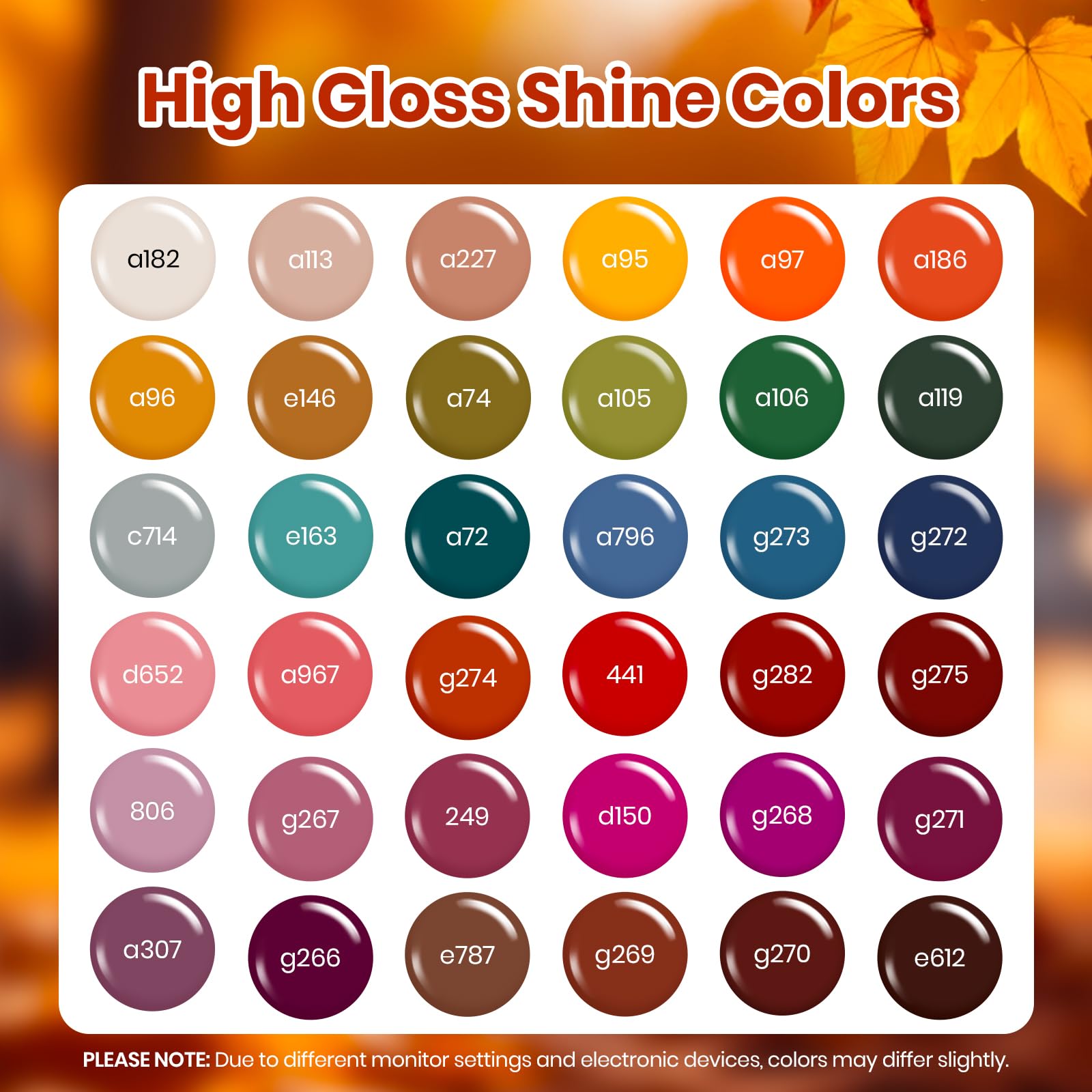 Beetles Gel Polish Waltz of Leaves color swatches display versatile palette