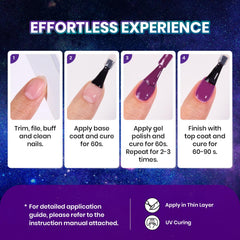 Beetles Soak-off formula supports easy removal with UV/LED lamps.
