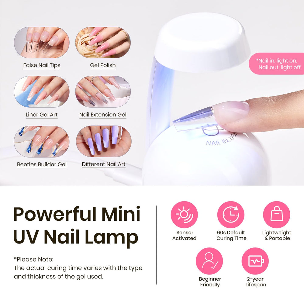 Beetles Gel Polish Tipex half-matte tips improve grip and wear.