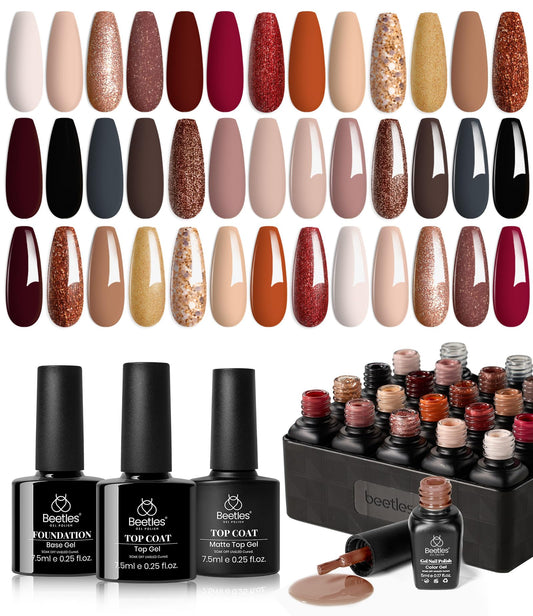 Beetles Gel Polish Verse of Roses collection bottles showcase festive rose hues.