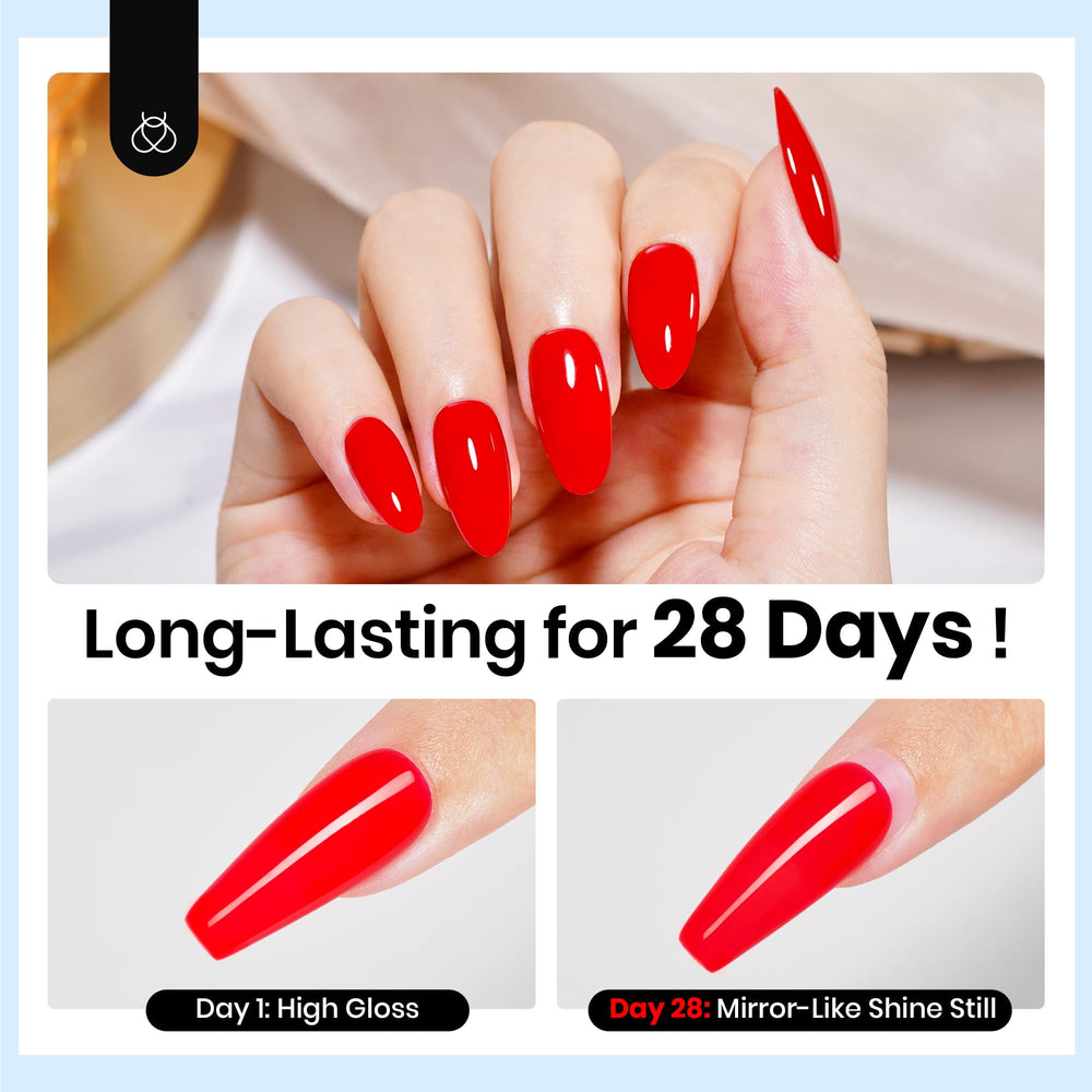 Beetles Gel Top Coat creates a high-gloss finish on nails.