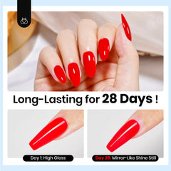 Beetles Gel Top Coat creates a high-gloss finish on nails.