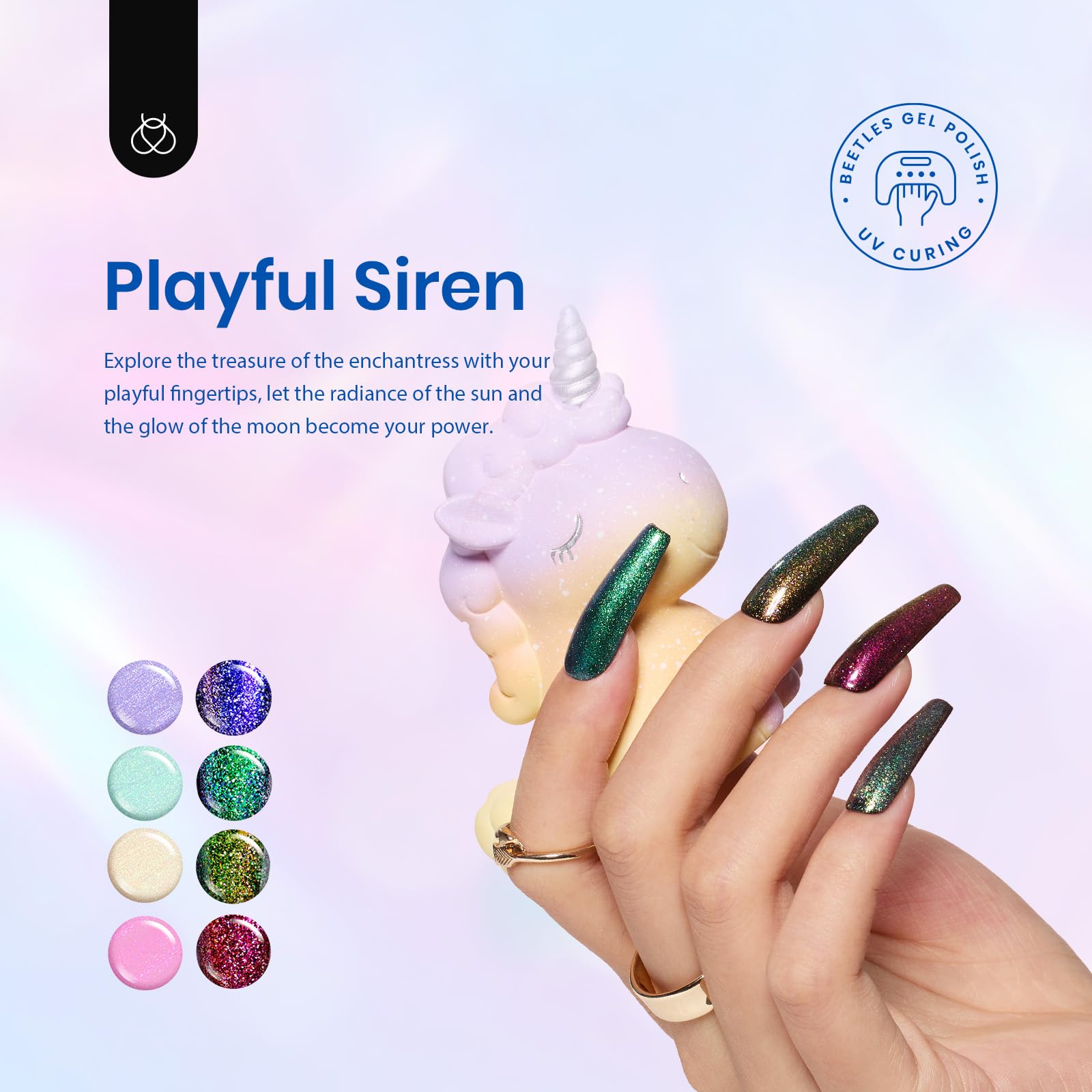 Beetles Glitter Gel Polish multi-shimmer for versatile nail art