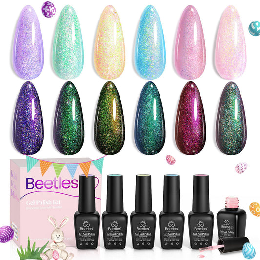 Beetles Glitter Gel Polish purple sparkle for nail art and shine