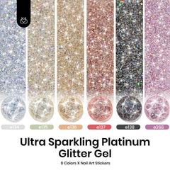 Beetles Glitter Gel Polish Diamond Shine black color swatch for bold nails.