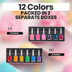 Beetles Glitter Neon Nail Polish Set two-coat application for quick, high-impact color