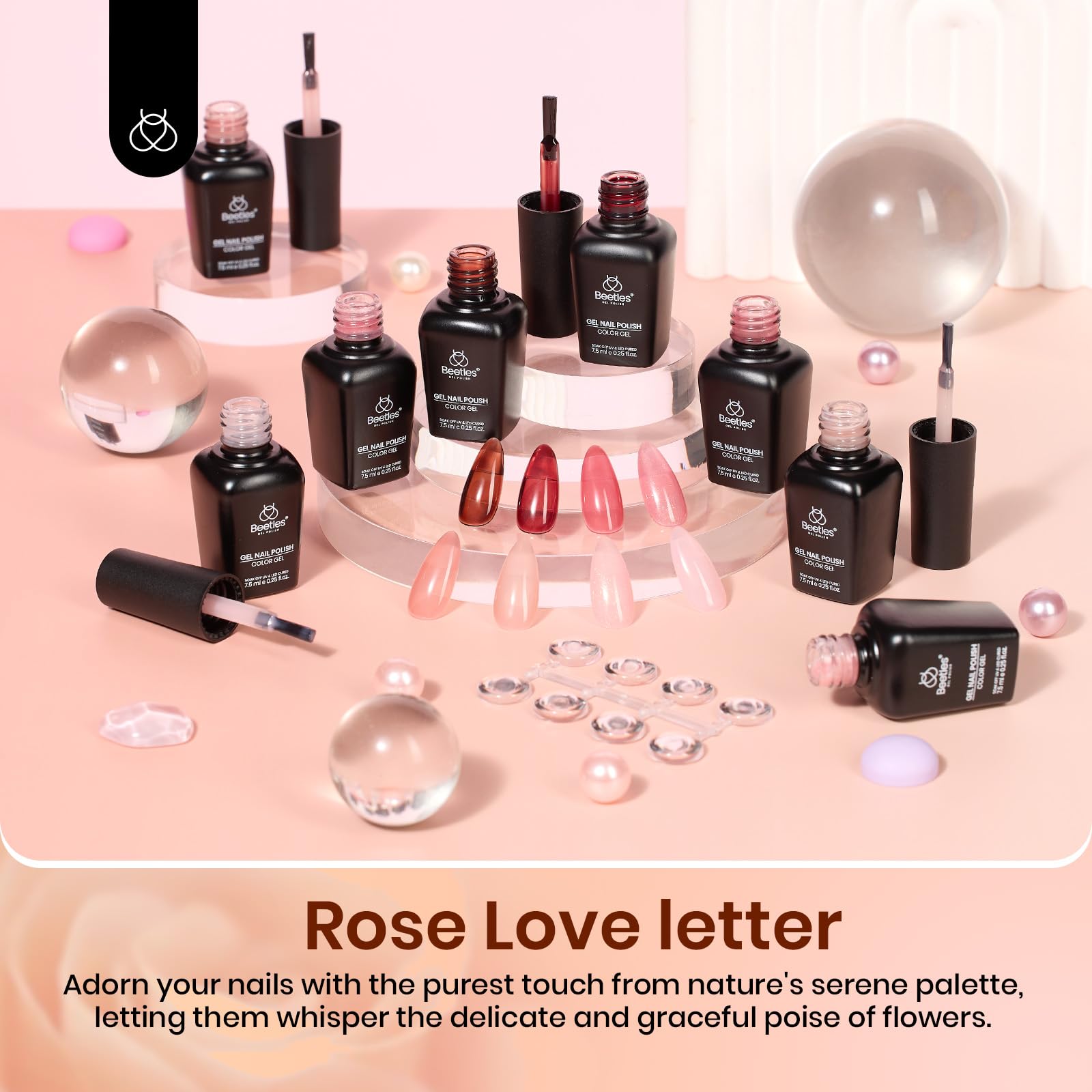 Beetles glitter-pink Sunset Rose 4 brings subtle sparkle for special occasions