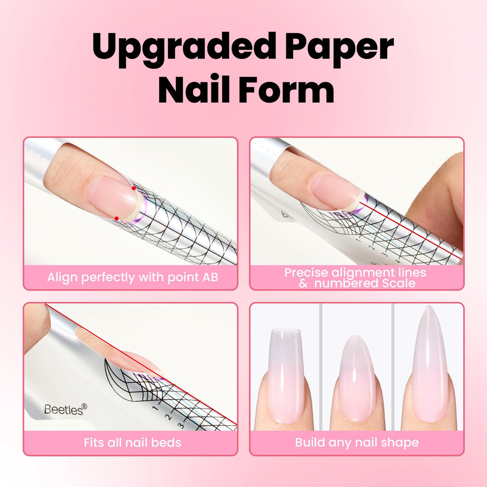 Beetles nail forms and brush included for precise extensions