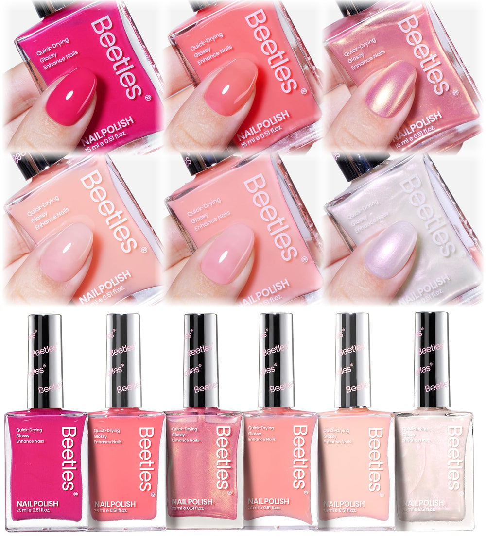Beetles Heartbeat 6-color palette for versatile DIY nail art at home