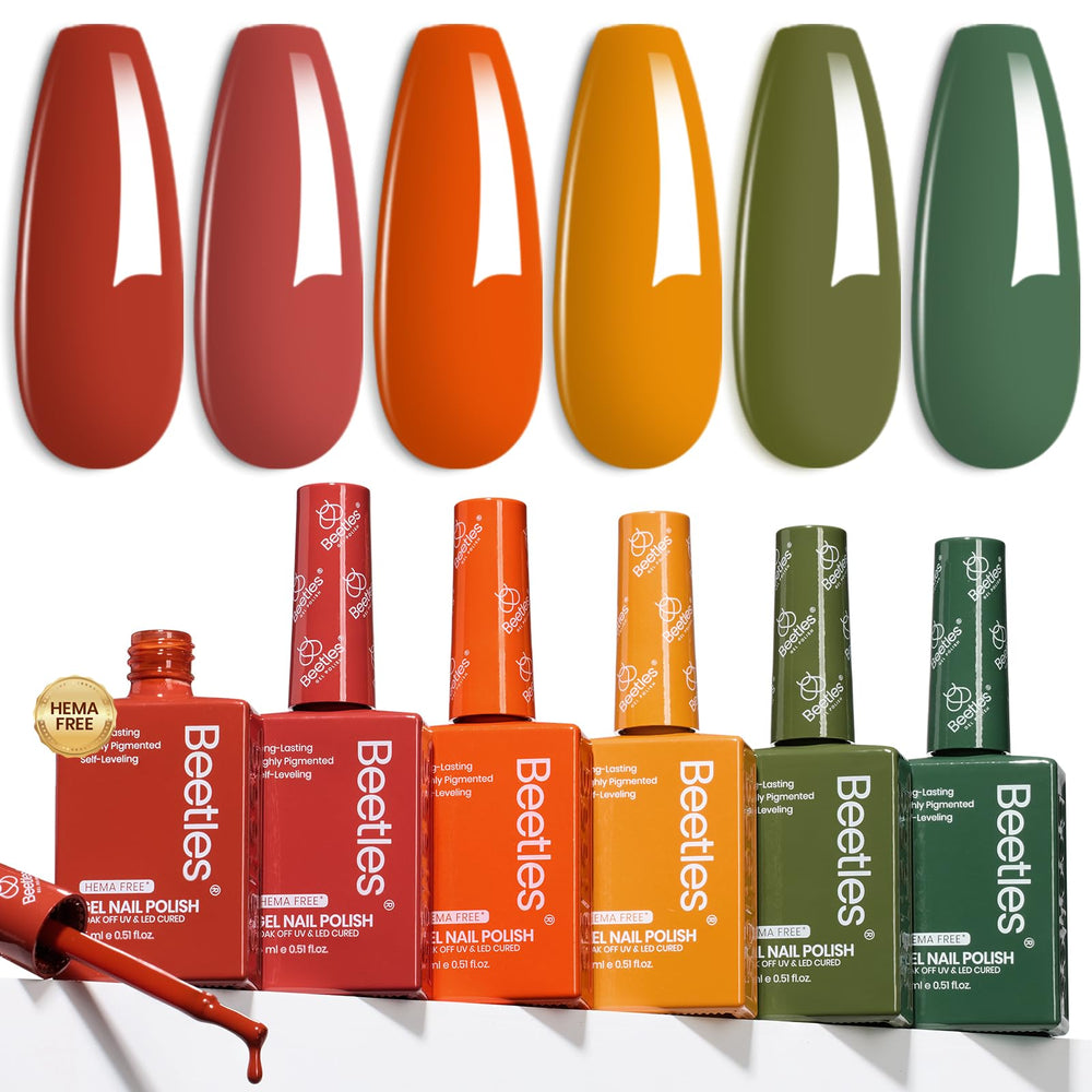 Beetles Hema-Free Gel Polish Golden Hour Burgundy bottle, long lasting color for chic nails