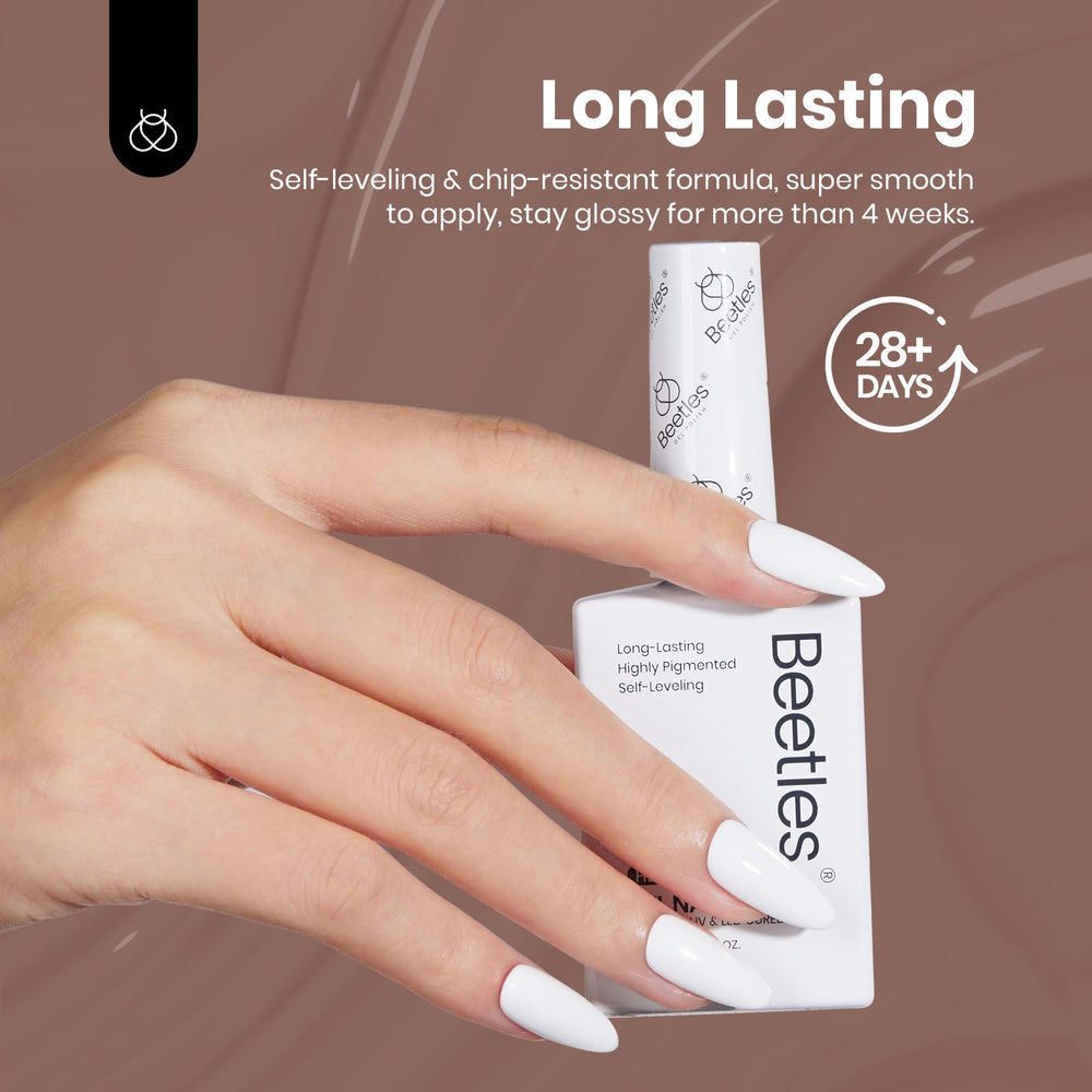 Beetles HEMA-Free red gel polish, bold color for statement nails and holidays.