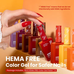 Beetles gel polish set closeup of bottles highlights true color under lighting for accurate application.
