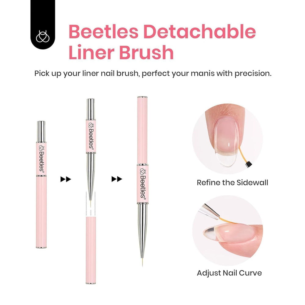 Beetles HEMA Free nails curing under LED lamp for quick set.