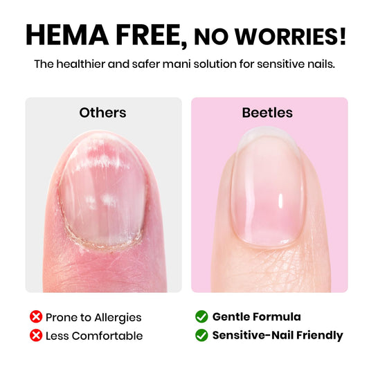 Beetles Hema Free Top Coat Gloss provides high‑shine protection
