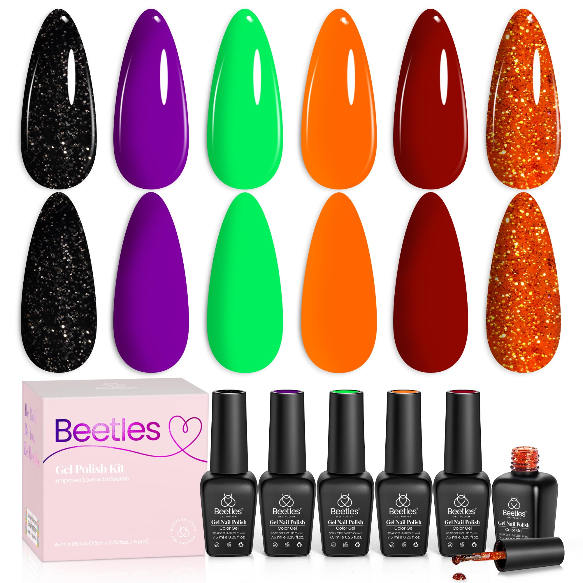 Beetles Hocus Pocus orange nail polish for a bold autumn manicure
