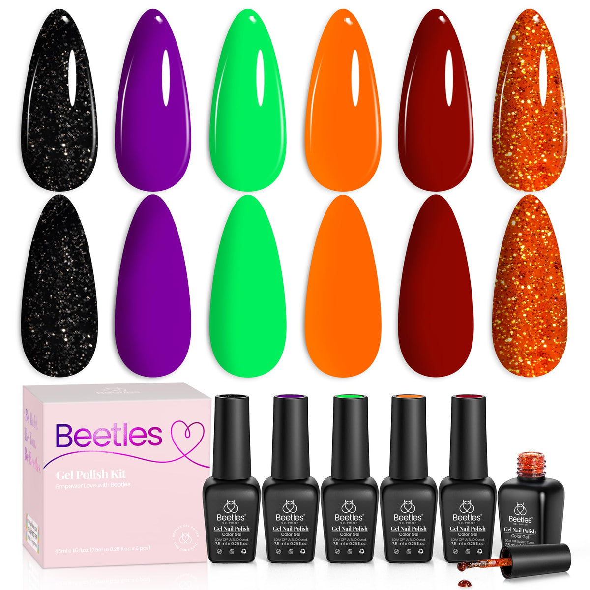 Beetles Hocus Pocus orange nail polish for a bold autumn manicure