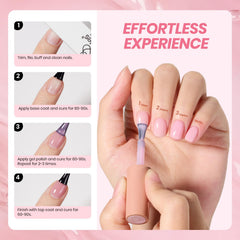 Beetles Jelly Gel Polish French-style nails for a timeless salon look.