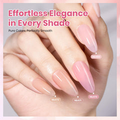 Beetles Jelly Gel Milky White displays soft opacity for subtle French tips.
