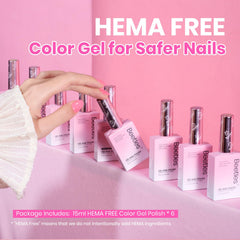 Beetles Jelly Gel Pink Nail Polish with neon glassy finish for all skin tones