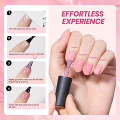 Beetles jelly nude colors show sheer layers for translucent-to-opaque effects.