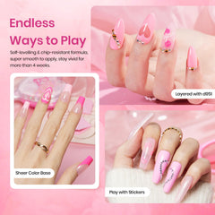 Beetles jelly pink gel polish glides on smoothly and evenly.
