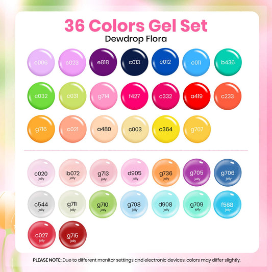 Beetles jelly shades pink nude blue green for natural looks.