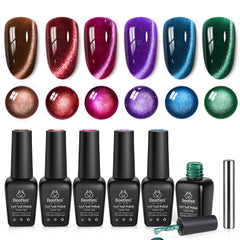 Beetles Jewel Parade Cat Eye Kit red shade for bold nails with magnetic effects