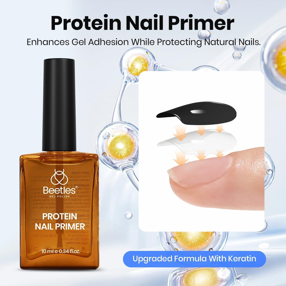 Beetles lifting prevention results illustrating a stronger nail bond with gel