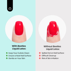 Beetles Liquid Latex Nail Stick plastic tool aids easy removal of latex tape.