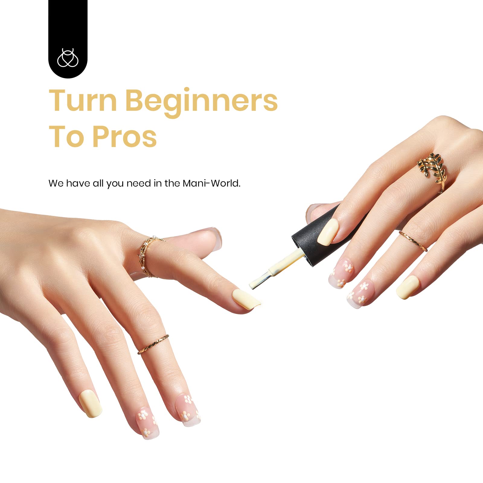 Beetles long-lasting manicure look with yellow shade
