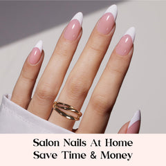 Beetles medium almond nail tips ready for DIY nail art