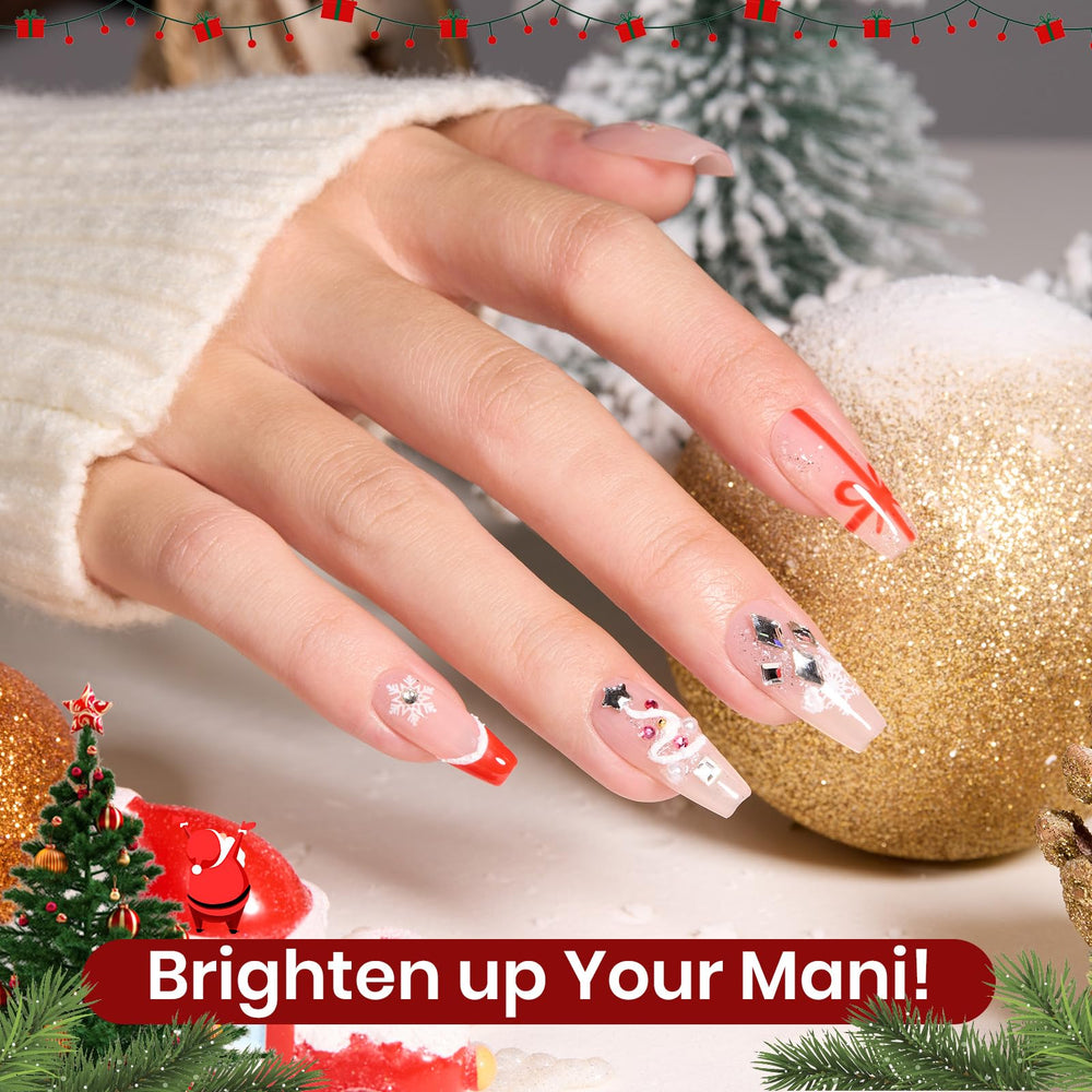 Beetles Merry Glow silver flash nails reflect light with holiday shine.