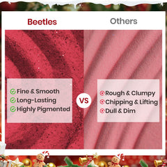 Beetles Merry Sparkle activator helps set the powder for a durable finish.