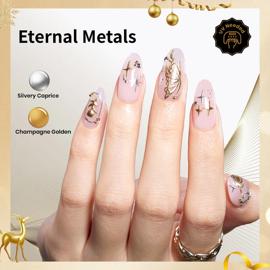 Beetles metallic nail liner bronze enhances outlines with shimmering, durable color.