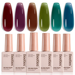 Beetles Midnight Syrup Jelly Gel Set – six color palette for chic at-home manicures.
