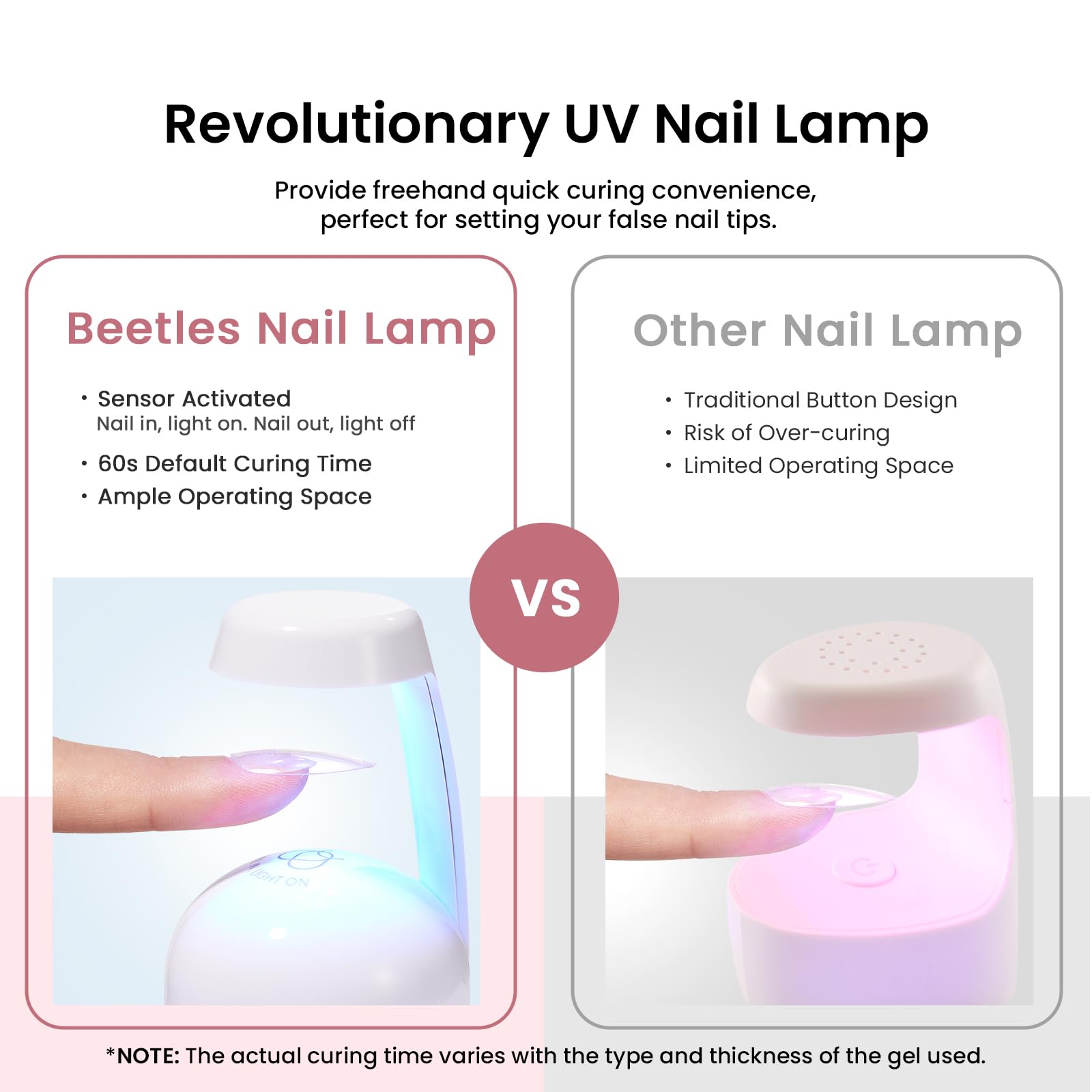 Beetles mini UV lamp – quick curing for fast DIY nails.