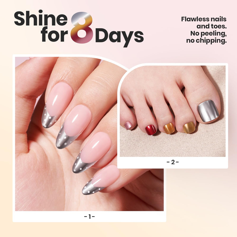 Beetles Mirror Nail Polish Set application swatch demonstrates smooth, self-leveling color.