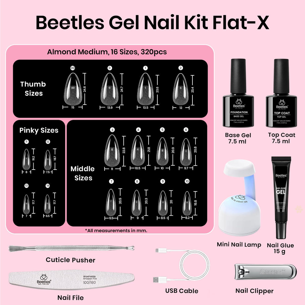Beetles nail clipper and file kit for precise shaping