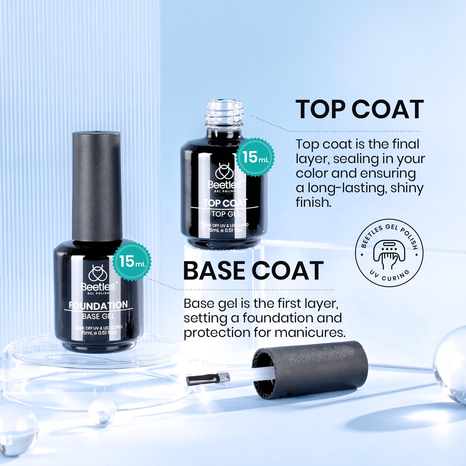 Beetles Nail Dehydrator application showing prep for durable polish.