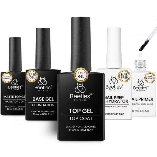 Beetles nail-dehydrator-primer-kit boosts adhesion for durable gel nails.
