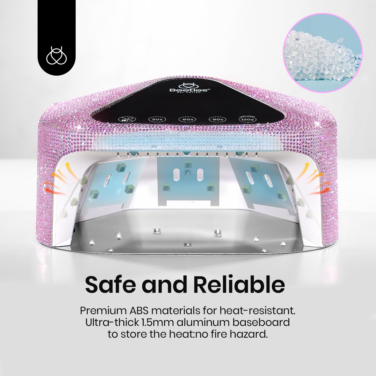 Beetles nail lamp with gift-ready bag included for gifting