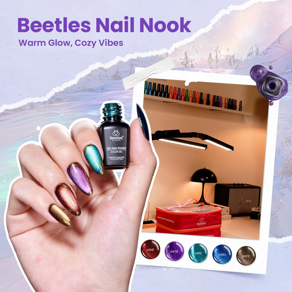 Beetles Nail Nook Base and Top Coats deliver smooth finishes.