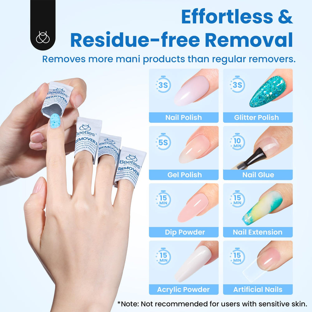 Beetles remover pads designed for both hands and feet during removal.